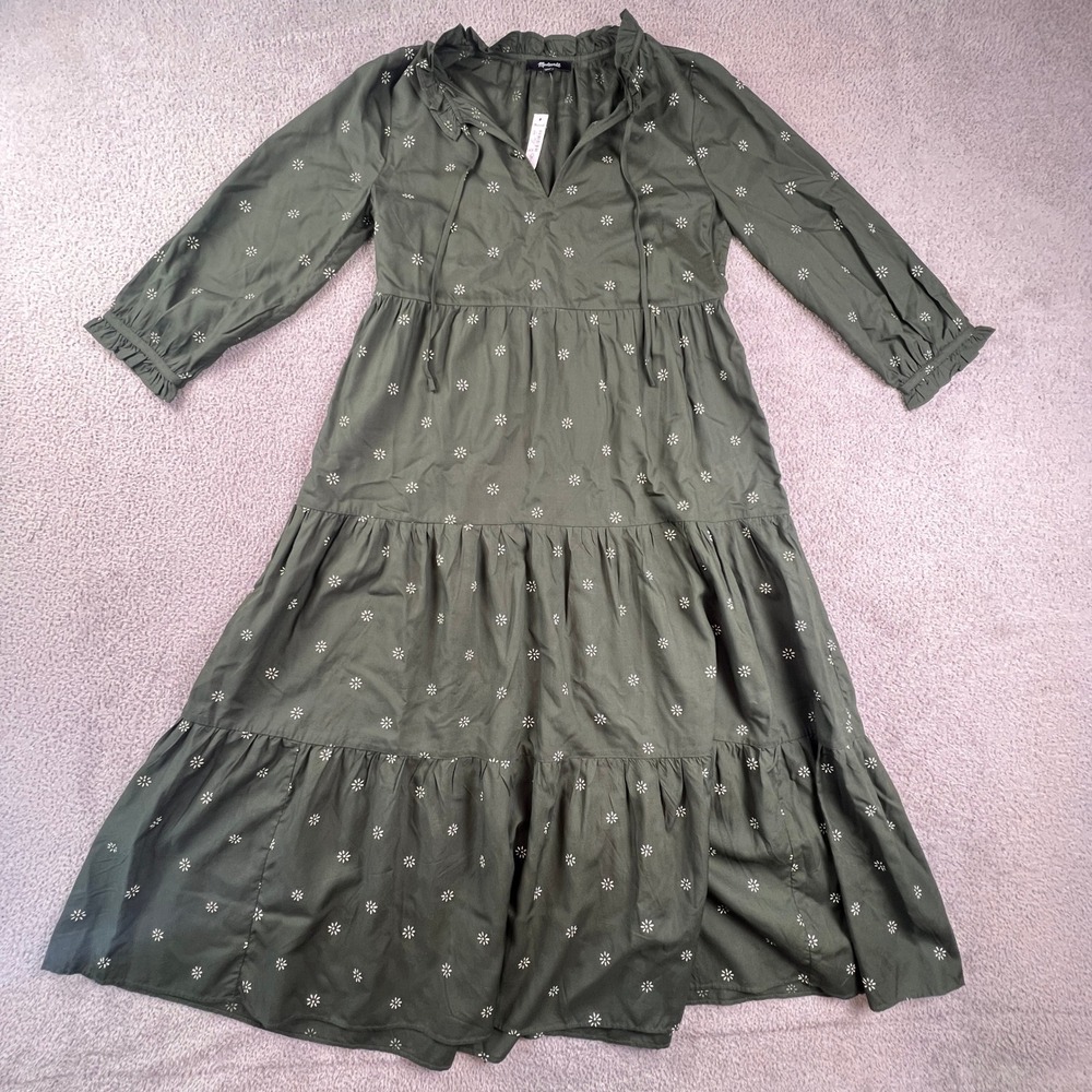 Maxi dress Cottagecore Coastal Cowgirl Floral Ruffle Boho NWT Heritage Madewell - Picture 1 of 15